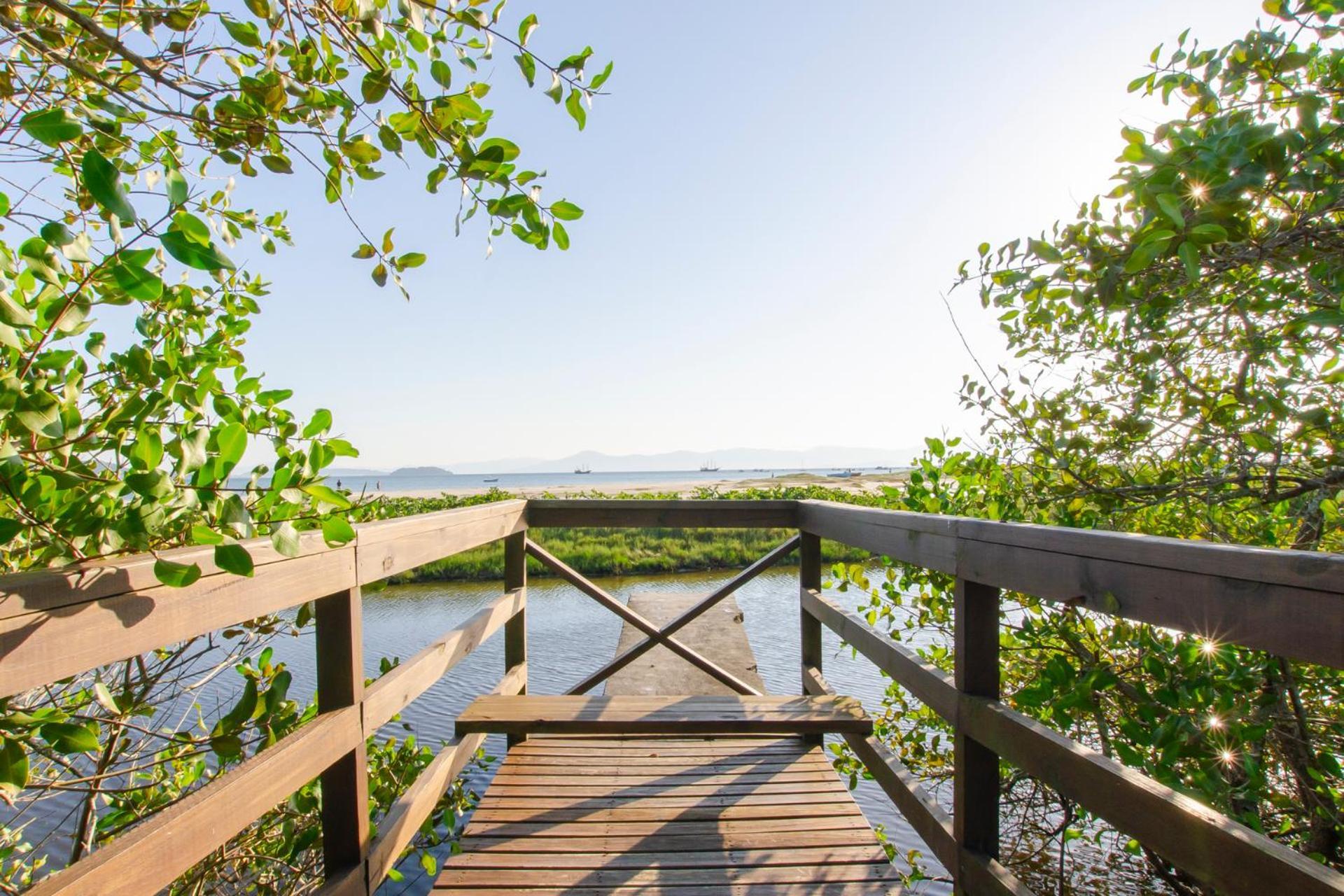 Apartamento pé na areia em condomínio com piscina N1298 Florianópolis Exterior foto